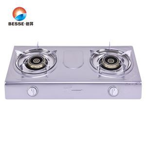 Ny Design dubbel brännare 0,45 tjocklek rostfri gasspis